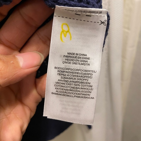 Ralph Lauren Woman Aran-Knit Cotton Navy Blue SP - Picture 8 of 10